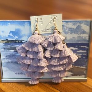 Lavender tassel earrings